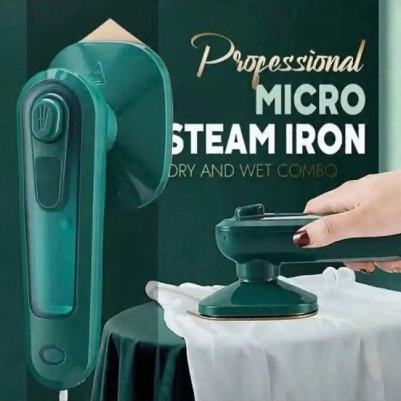 Portable Micro Steam Iron – 2 in 1 Wet & Dry Handheld Travel Iron