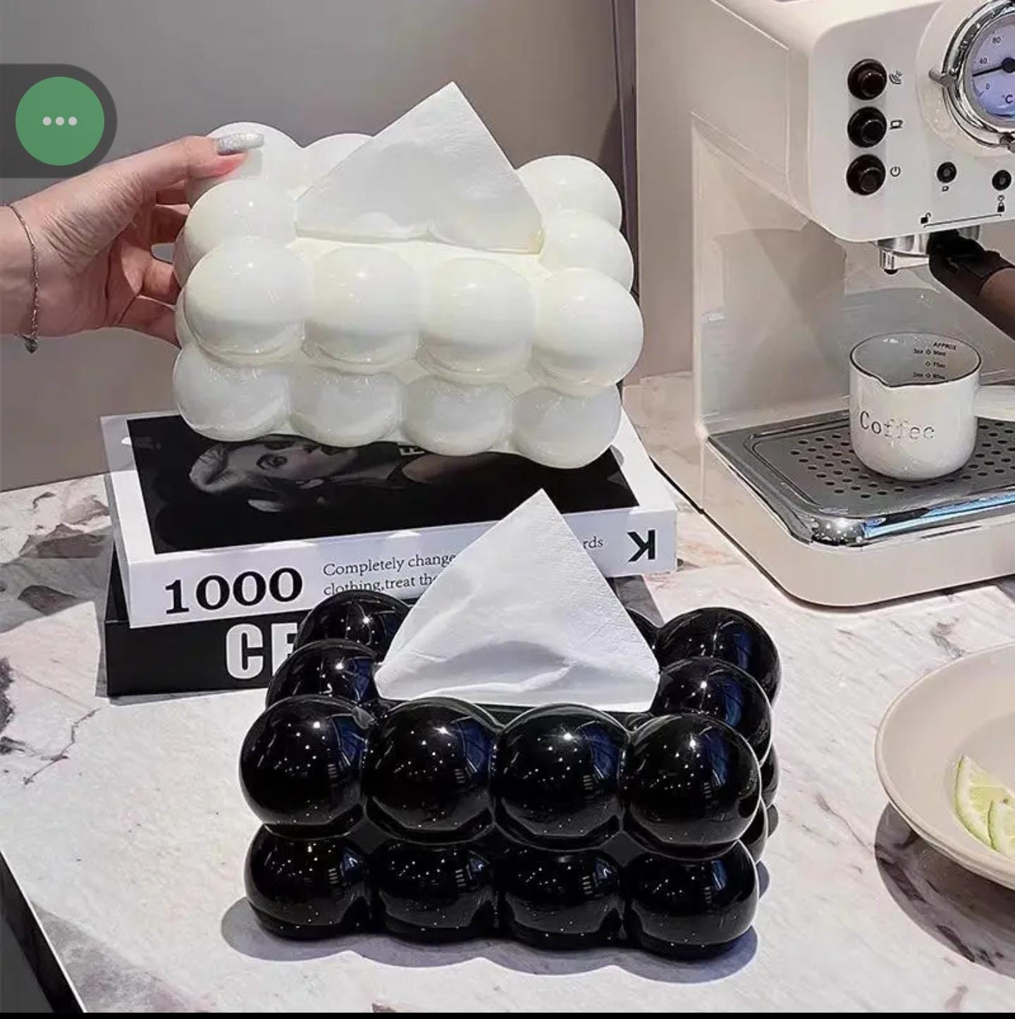 Modern Bubble Tissue Box Holder – Decorative Tissue Paper Dispenser for Home & Office