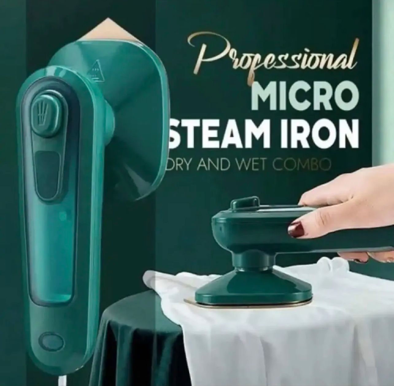 Portable Micro Steam Iron – 2 in 1 Wet & Dry Handheld Travel Iron